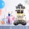 Wizardi Black & Gold Happy Birthday Gifts Standing Foil Balloon Decoration
